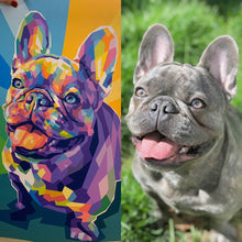 Load image into Gallery viewer, Personalized Colourful Pet Poster Happy Dog Tongue Out
