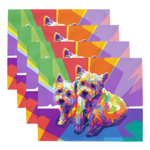 Custom Personalized Pet Placemats Set 4