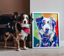 Load image into Gallery viewer, Personalized Pet Dog Poster Colourful Design