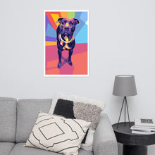 Load image into Gallery viewer, Personalized Custom White Pet Poster Framed
