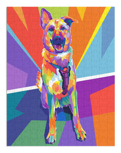 Custom Pet Puzzle Dog Colourful